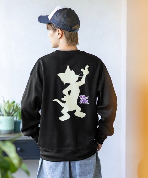 トレーナー スウェット 「TOM＆JERRY」コットンタッチ 裏起毛