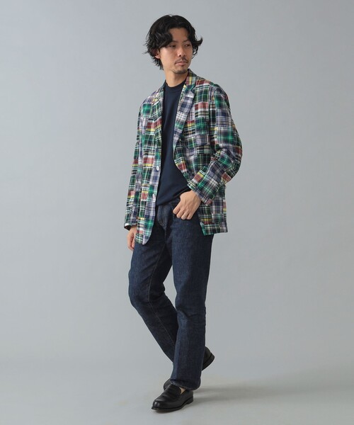 メンズ パッチワーク ジャケット BEAMS F（ビームスF） コート ジャケット 「別注」Brooks Brothers