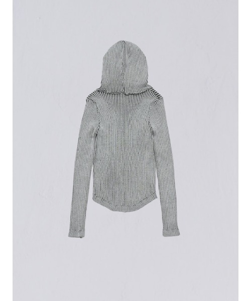 Uenui パーカー ダブルジップ リブニット パーカー レディース