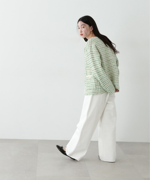 N.Natural Beauty Basic ブルゾン アウター ツイードライク