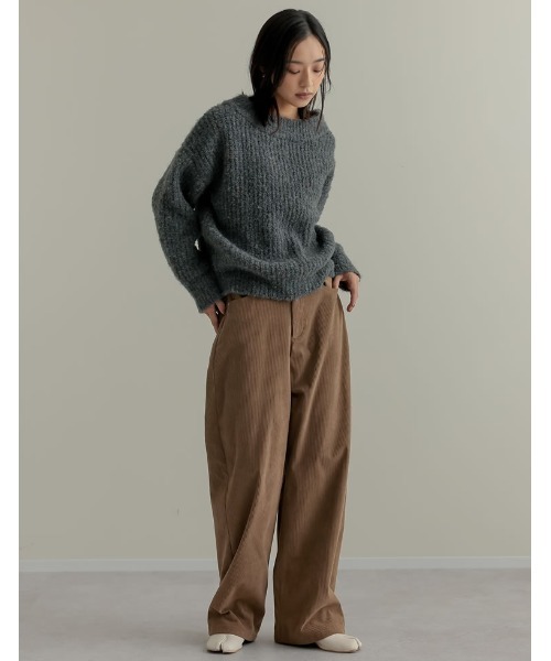 Re:EDIT（リエディ） ニット セーター ミックスニットオフショルダー