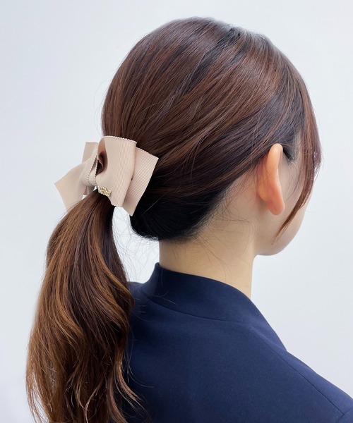 LANVIN en Bleu ヘアクリップ グログランリボンバレッタ : ZOZOTOWN