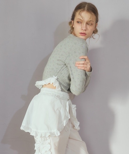 lilLilly パンツ ナイロンフリルパンツ レディース : ZOZOTOWN