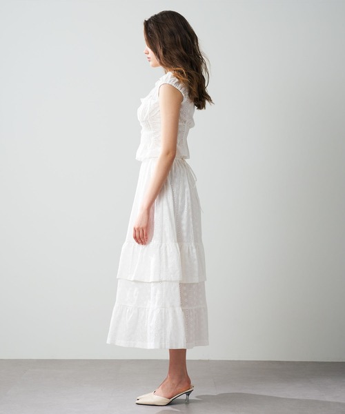 DEICY スカート コットンレースギャザースカート : ZOZOTOWN