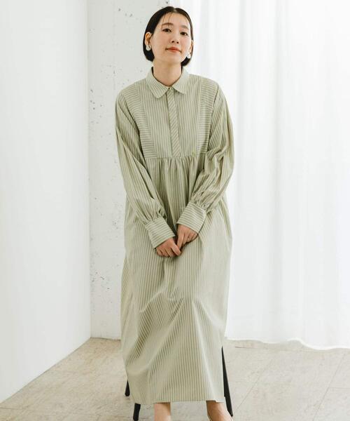 F by ROSSO（エフバイロッソ） ワンピース カラーストライプシャツ