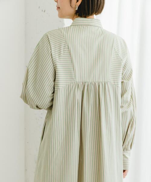 F by ROSSO ワンピース ROSSO カラーストライプシャツワンピース