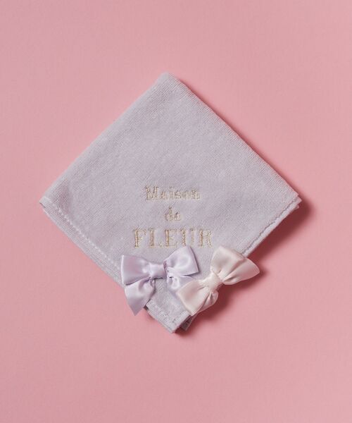 Maison de FLEUR（メゾンドフルール） ハンカチ バイカラーリボン