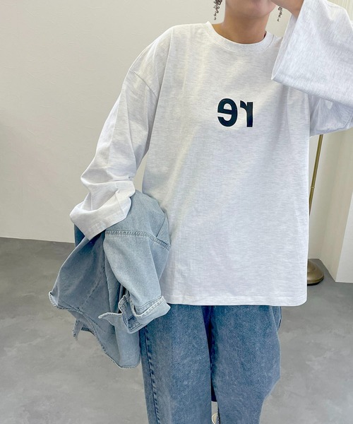 ティーズ ページ10 tシャツ 前後ロゴ入りルーズフィットロンT レディース : ZOZOTOWN