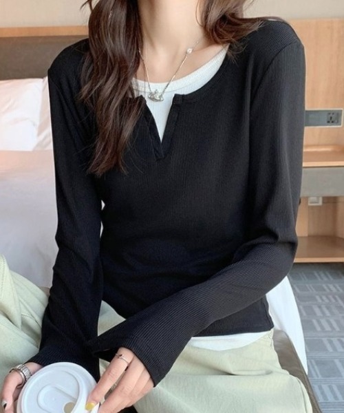 tシャツ 2WAYレイヤードTシャツ レディース 楽天市場】2way（Tシャツ・カットソー｜トップス）：レディース