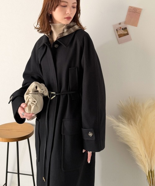 【定価14万】COATE コート比翼仕立てロングコート ブラック 38 楽天市場】【5％クーポン】カシミヤ ステンカラー コート メンズ 比翼