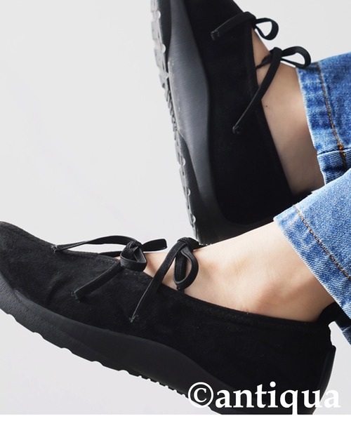 antiqua（アンティカ） バレエシューズ パンプス スエード調バレエ