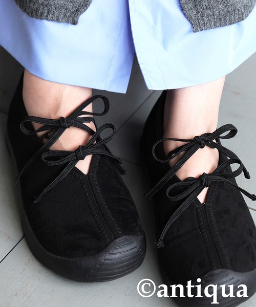 antiqua（アンティカ） バレエシューズ パンプス スエード調バレエ