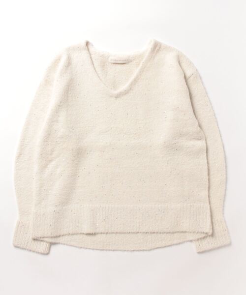 「31 Sons de mode」 Vネックニット 36 オフホワイト レディース_画像2