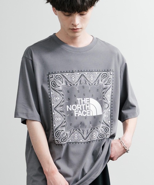 ザノースフェイス 地域名Tシャツ 横浜 白黒グレー ウォーム