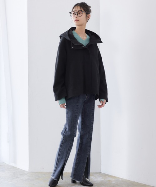 「RIRIYANO」 コート LARGE ブラック レディース_画像2