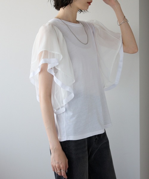 tシャツ フレア切替えブラウス レディース c5433_750_r.jpg