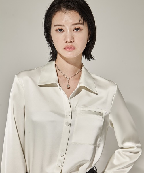 ネックレス 「Soierie/ソワリー」Pome ballchain necklace/ボールチェーンネックレス レディースの画像