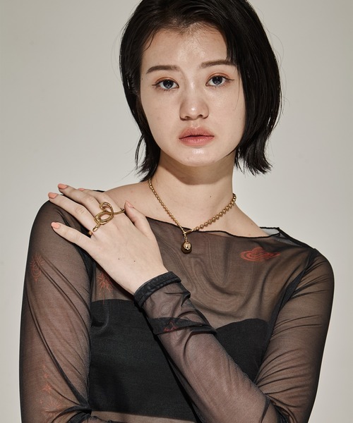 美品 Soierie ソワリー チェーン ネックレス Soierie ネックレス 「Soierie/ソワリー」Pome ballchain