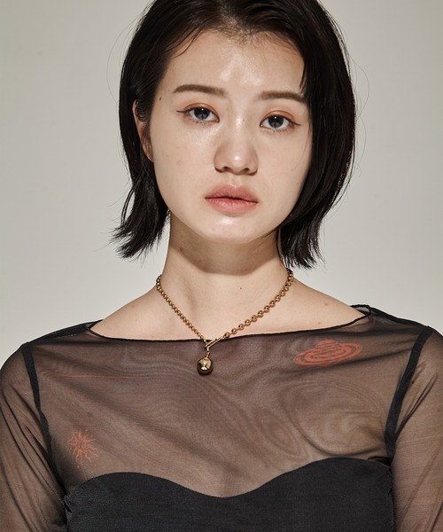 美品 Soierie ソワリー チェーン ネックレス Soierie ネックレス 「Soierie/ソワリー」Pome ballchain