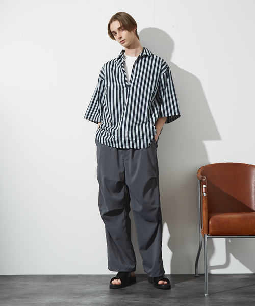 ABAHOUSE（アバハウス） パンツ 「セットアップ対応」 ウーブン ドライ