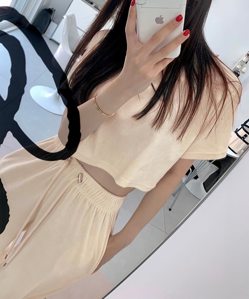 clap お花Tシャツとクロップドパンツ　ペア Golden Bearクロップドパンツ | ゴールデンベアストア