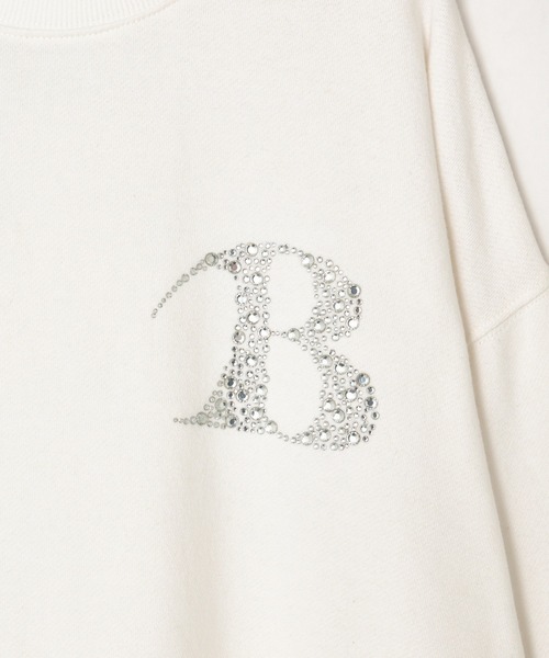 BEEDEN トレーナー スウェット RHINESTONE LOGO PARKER