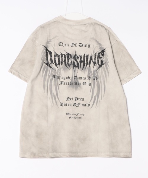 tシャツ ダーティ加工メタルロゴビッグT レディース メンズ