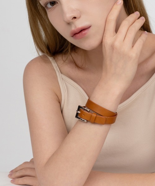CEMO NEMO（セモネモ） バングル 「本革」 バックル レザー バングル