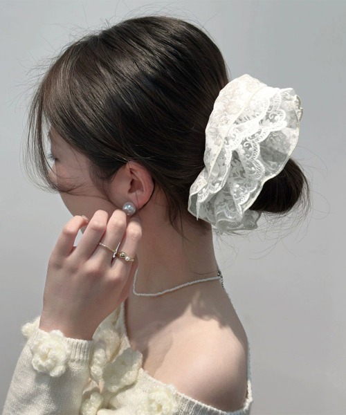 miniministore（ミニミニストア） シュシュ ボリュームレースシュシュ