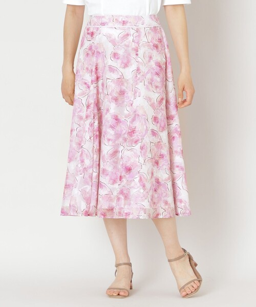 TO BE CHIC（トゥー ビー シック） スカート ローズプリントジャカード 