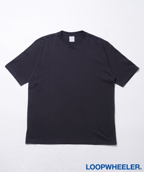 f*@様 LOOPWHEELER ネイビー Tシャツ Lサイズ LOOPWHEELER tシャツ for LOWERCASE ツリテンジク スウェット型