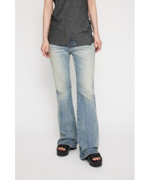 【新品タグ付き】LAGUA GEM HEM STUDS フレアデニム LAGUA GEM | STUDS BELT FLARE デニム (ストレート ) |SHEL'TTER