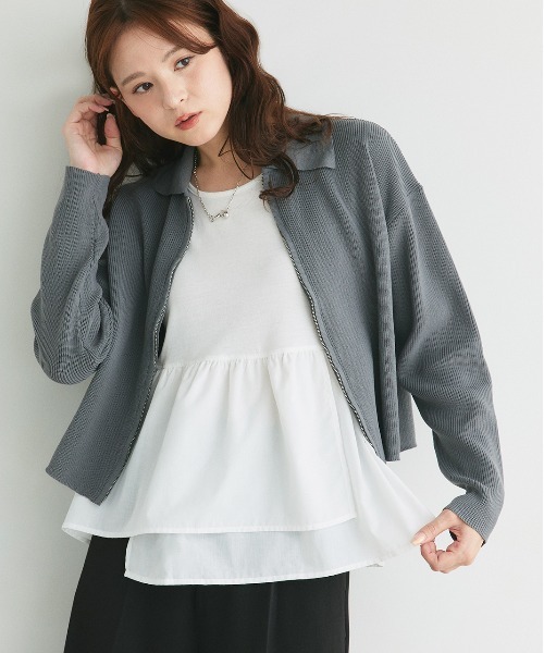 ad thie（アドティエ） タンクトップ ノースリーブ アシメギャザー