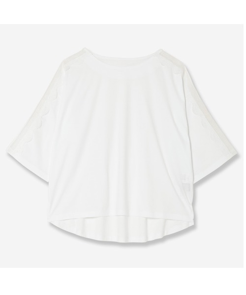 tシャツ 「洗える」レースコンビTシャツ レディース