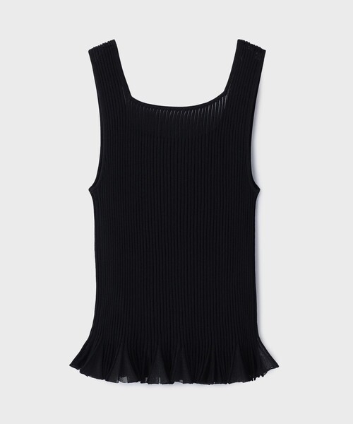 GRACE CONTINENTAL（グレースコンチネンタル） シアーフリルニット