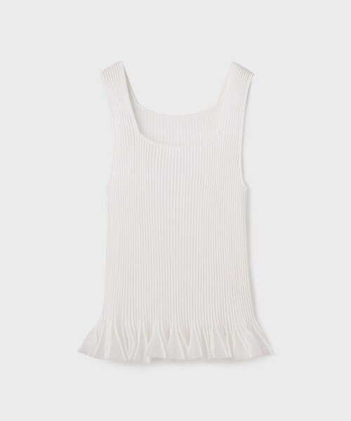 GRACE CONTINENTAL（グレースコンチネンタル） シアーフリルニット