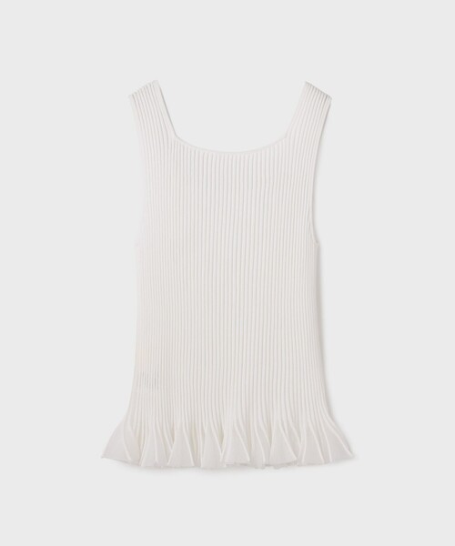 GRACE CONTINENTAL（グレースコンチネンタル） シアーフリルニット