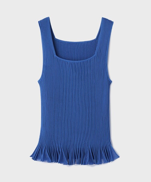 GRACE CONTINENTAL（グレースコンチネンタル） シアーフリルニット