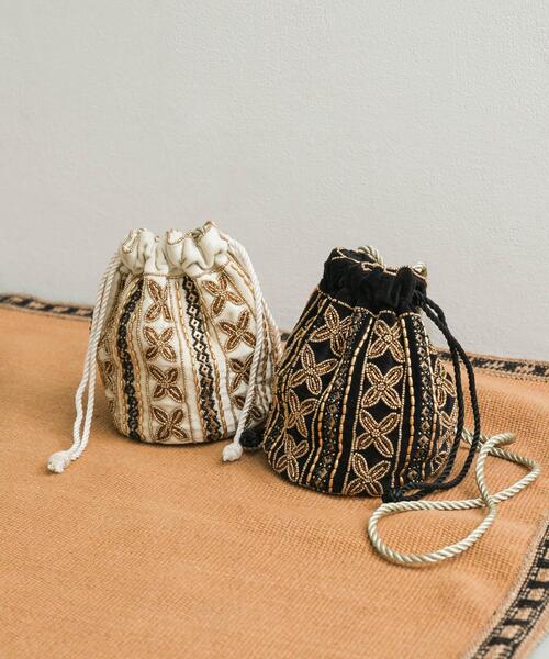 URBAN RESEARCH DOORS ショルダーバッグ バッグ インドビーズ巾着