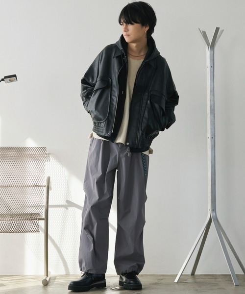 WYM LIDNM 「WYM LIDNM」 ジップアップブルゾン L チャコール メンズ