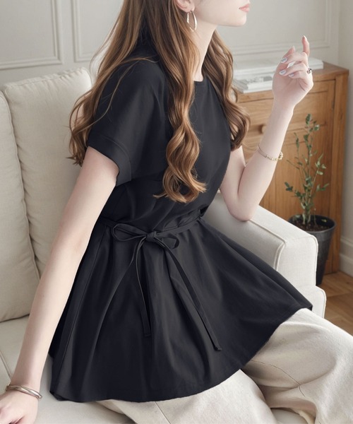 「classicalelf」 半袖カットソー LARGE ブラック レディース