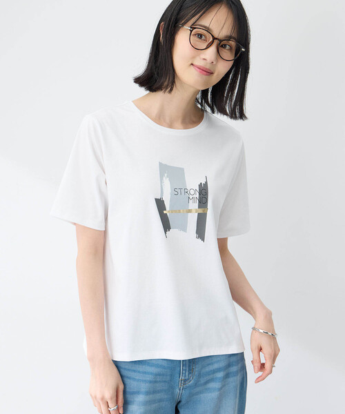 【新品未使用】amiu.c デザインTシャツ A/C DESIGN BY ALPHA CUBIC tシャツ 2025夏「接触冷感・UVカット