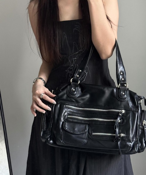 ショルダーバッグ バッグ 2WAY大容量マルチポケットショルダーバッグ