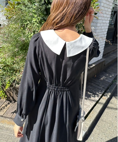 olive des olive 黒 ワンピース OLIVE des 「OLIVE OLIVE」 シャツワンピース FREE ブラック