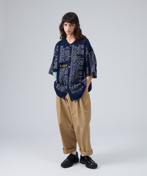 「ONCILY」 ニットカーディガン SMALL ネイビー メンズ_画像5