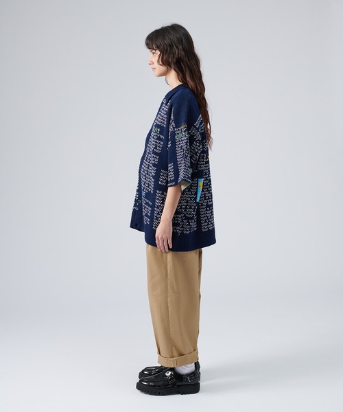 「ONCILY」 ニットカーディガン SMALL ネイビー メンズ_画像6