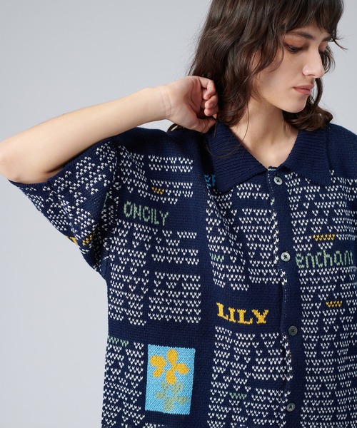 「ONCILY」 ニットカーディガン SMALL ネイビー メンズ_画像7