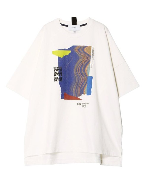 un3d. ウェーブカットソーTシャツ　白 un3d. ウェーブカットソーTシャツ 白 - メルカリ