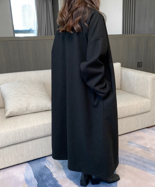 「ABITOKYO」 ノーカラーコート FREE グリーン レディース_画像7