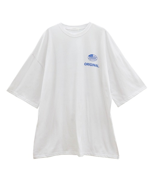 tシャツ バックロゴプリントオーバーTシャツ(kiharu select) / ロゴT バックロゴ オーバーサイズTシャツ 半袖 ビックシルエット ロ I-SOOK tシャツ バックロゴプリントオーバーTシャツ(kiharu